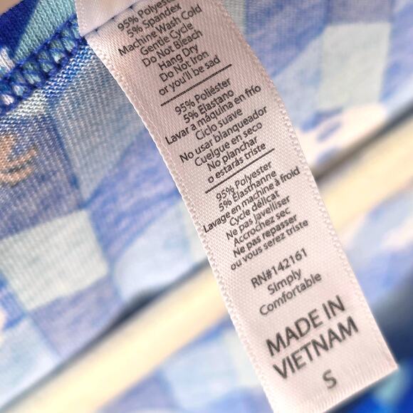 LuLaRoe Disney Frozen Perfect T Small Olaf Snowman Blue White Winter Holiday Top - Picture 5 of 9